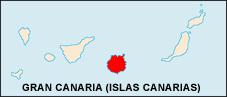 Mapa de situación de la isla de Gran Canaria