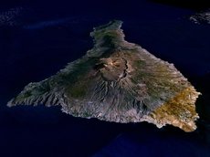 Fotografía de satélite de Tenerife