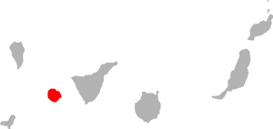 Tarentola gomerensis range Map.png