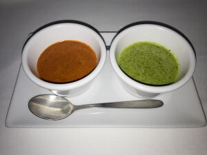 Mojo verde and mojo rojo dips from the Canary Islands, Spain (48293933857).jpg