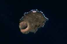 Fotografía de satélite de la isla Alegranza