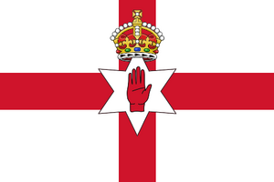 Ulster Banner (Tudor Crown version, 3-2).svg