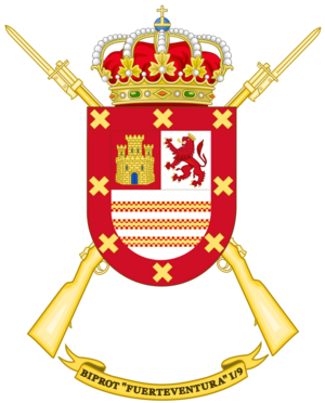 Coat of Arms of the 1st-9 Light Infantry Battalion Fuerteventura.png