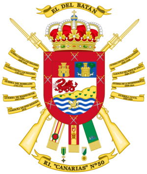 Coat of Arms of the 50th Light Infantry Regiment Canarias.png