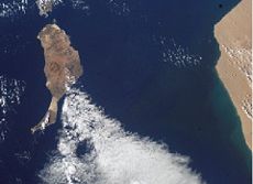 Fotografía de satélite de Fuerteventura donde se aprecia la proximidad de la costa africana